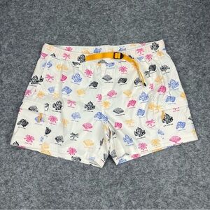 The North Face Class V Ripstop Boardshorts White Campfire Print Men’s Size XL